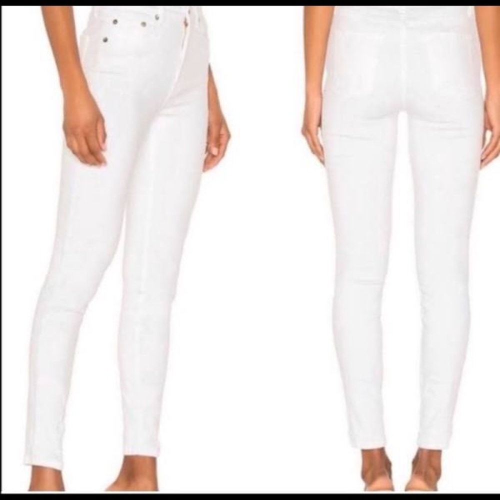 NWT Pistola Oslo White Stretch Skinny Ankle High Waist Jeans
